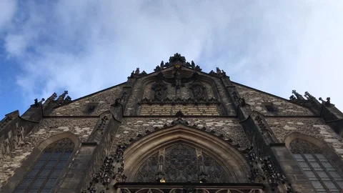 St. Peter and Paul Cathedral in Brno, Czech Republic, facade Stock Footage 98461262