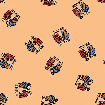 St peter and st paul feast catholic holiday vector seamless pattern Stock Illustration