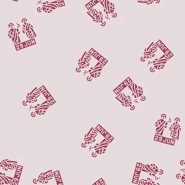 St peter and st paul feast catholic holiday glyph seamless pattern Stock Illustration