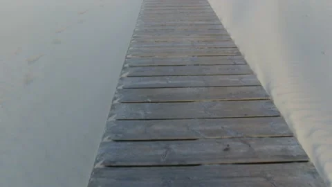 St. Peter-Ording Beach Sankt Peter-Ording Strand Sand Ocean Germany Walkway Stock Footage 205549864