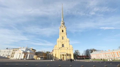 St. Peter an Paul Cathedral in Saint-Petersburg, Russia Stock Footage 89409544