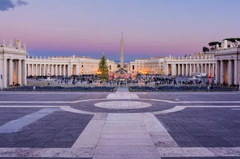 St Peter place at sunset time, Rome, Italy Stock Photos