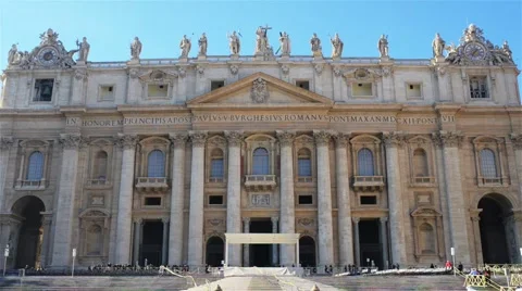 St. Peter Square is large plaza in Vatican City Stock Footage 62872409