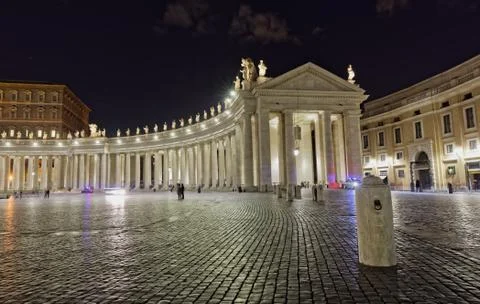 St. Peter square in Vatican Stock Photos