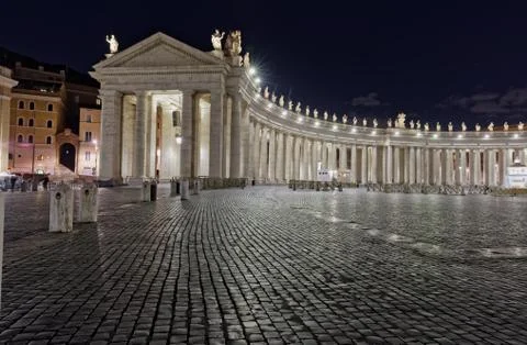 St. Peter square in Vatican Stock Photos