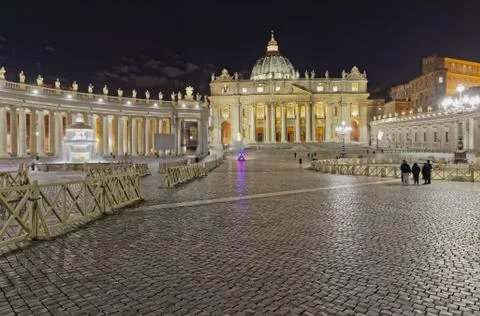 St. Peter square in Vatican Stock Photos
