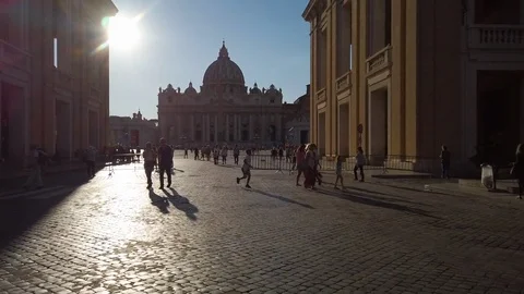St Peter timelapse, hyperlapse, motionlapse. Rome, Italy. Stock Footage 125402880