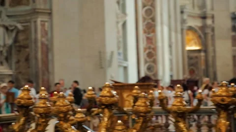 St. Peters Basilica Interior 47 (Editorial) Video stock 336024207