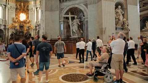 St. Peters Basilica Interior 48 (Editorial) Video stock 336024224