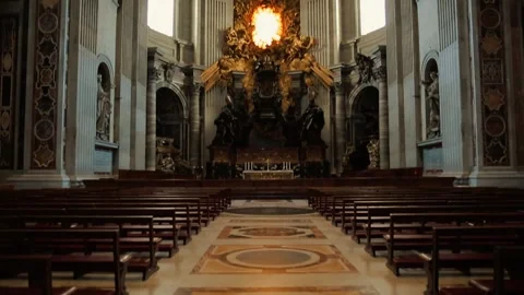 St. Peters Basilica Interior 55 Stock Footage 336024260