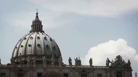 St. Peter's Basilica, Vatican - Time Lapse, HD1080 Stock Footage