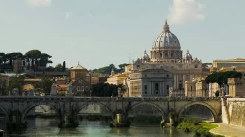 St Peters Cathedral, Rome Stock Footage