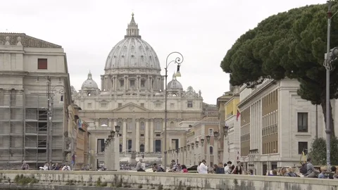 St Peter's Square and the River Stock Footage 81277271