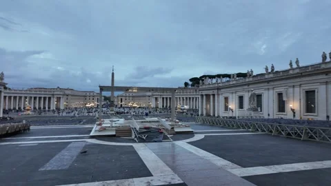 St. Peter's Square Evening Stock Footage 281028791