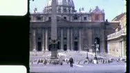 St Peters Square Rome Italy Vatican City 1970  Vintage Film Home Movie 4193 Stock Footage