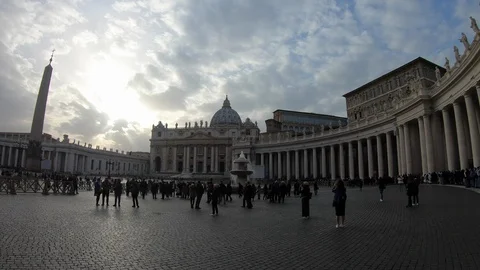 St. Peters Square at Sunset Video stock 101003589