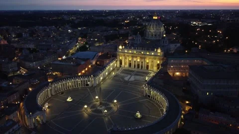 St Peter’s Square at Sunset Stock Footage 156299538