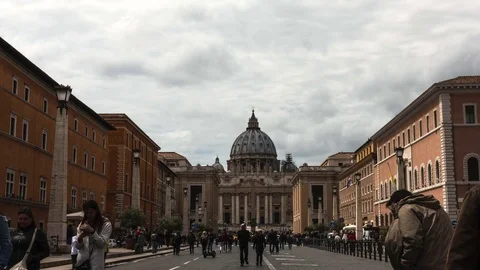 St Peter's Square In Vatican Stock Footage 75348191