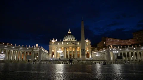 St. Peter's Square in the Vatican Stock Footage 115643184