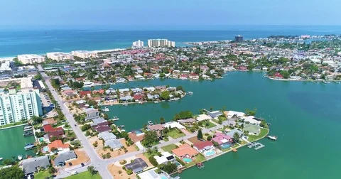 St Petersburg, Fl Aerial View Of City Skyline. St Pete drone Stock Footage
