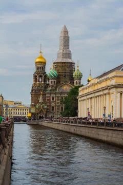 St. Petersburg. RUSSIA. The Church of the Resurrection of Christ on Blood Stock Photos