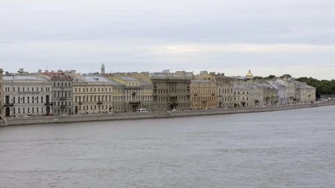St. Petersburg seen from Liteyny bridge Stock Footage 115096653