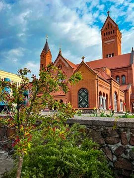 St Simon and Helena Catholic Church in Minsk Stock Photos