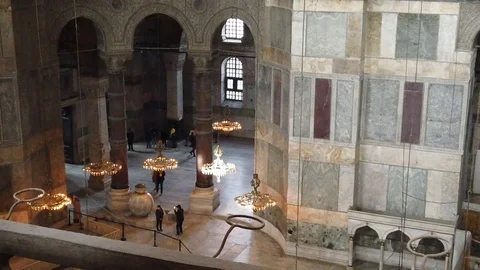 St Sofia, a cathedral and a mosque in Turkey Video stock 126887268
