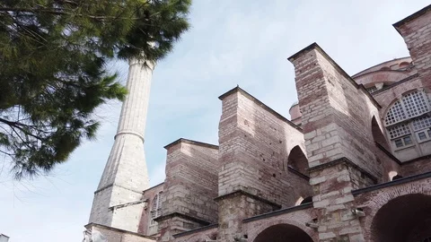 St Sofia, a cathedral and a mosque in Turkey Video stock 126887382