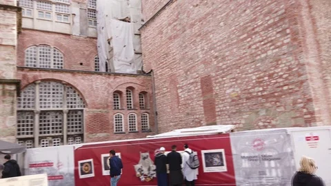 St Sofia, a cathedral and a mosque in Turkey Video stock 126887395