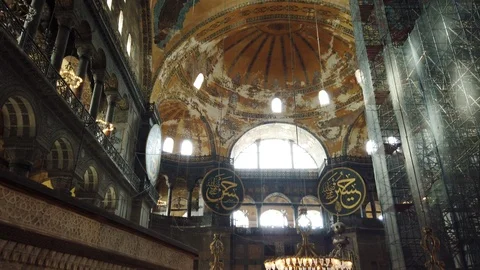 St Sofia, a cathedral and a mosque in Turkey Video stock 126887461