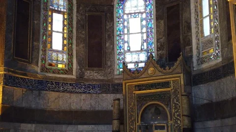 St Sofia, a cathedral and a mosque in Turkey Video stock 126887584