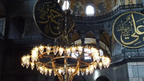 St Sofia, a cathedral and a mosque in Turkey Video stock 126887670