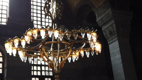 St Sofia, a cathedral and a mosque in Turkey Video stock 126887771