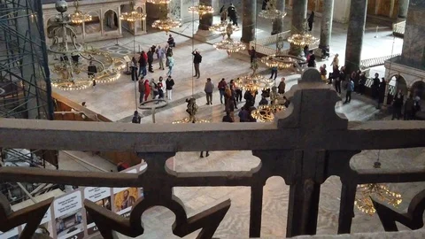 St Sofia, a cathedral and a mosque in Turkey Video stock 126887787