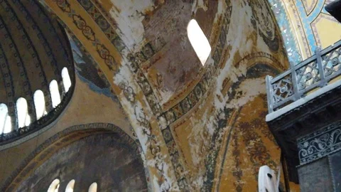 St Sofia, a cathedral and a mosque in Turkey Video stock 126887844