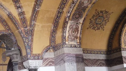 St Sofia, a cathedral and a mosque in Turkey Video stock 126887875