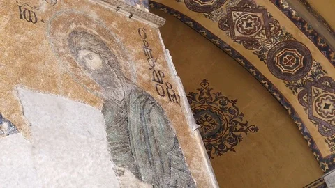St Sofia, a cathedral and a mosque in Turkey Video stock 126887923