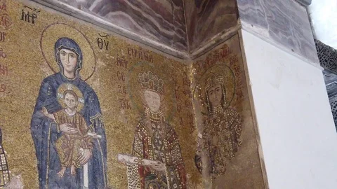 St Sofia, a cathedral and a mosque in Turkey Video stock 126887969