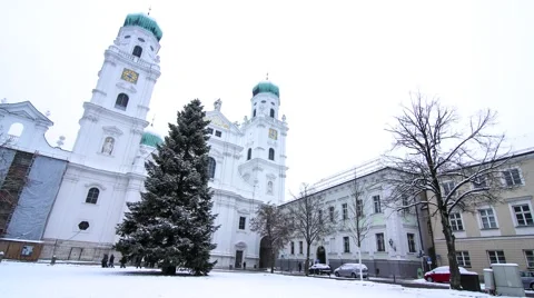 The St. Stephan's Cathedral in Passau Stock Footage 53484508