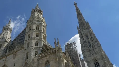 St. Stephen Cathedral in Vienna Stock Footage 69271981