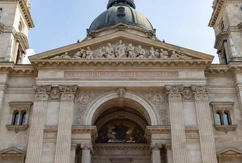 St. Stephen s Basilica A close-up picture of the upper section of the St. ... Stock Photos