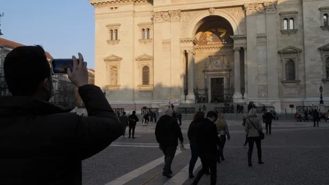 St. Stephen's basilica in Budapest. Stock Footage 103149390