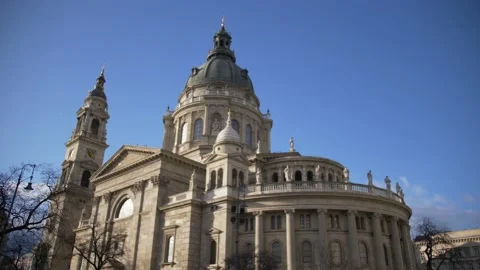 St. Stephen's Basilica in Budapest, Hungary Stock Footage 135580459