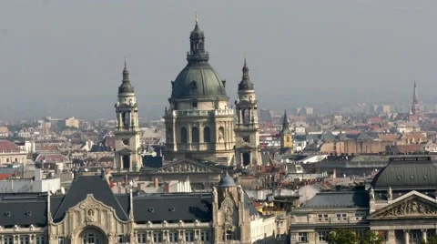 St. Stephen's Basilica cathedral in Budapest 4K Stock Footage 43107565
