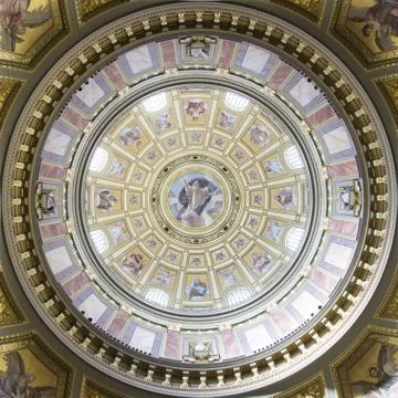 St. Stephen's Basilica, central cupola Stock Photos