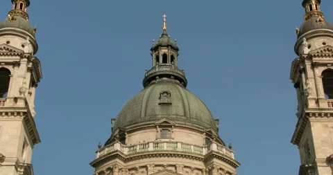 St. Stephen's Basilica dome, Budapest, Hungary - 4K Stock Footage 297007525