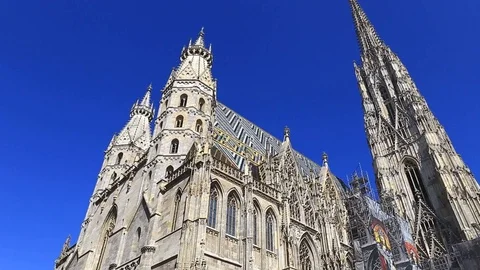 St. Stephen's Cathedral ,Vienna, Austria, 2019 Stock Footage 124752044