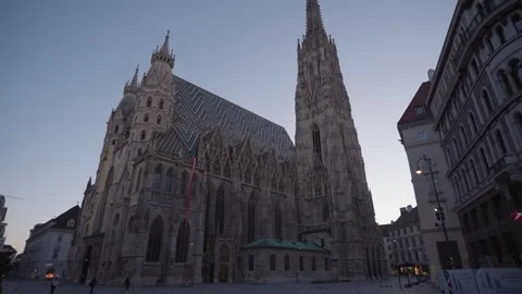 St. Stephen’s Cathedral Vienna Gothic Architecture and Historic Landmark Austria Stock Footage 321079256
