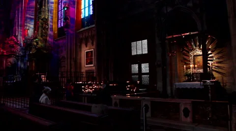 ST. STEPHEN'S CATHEDRAL WIEN INSIDE 2 LS Stock Footage 44822692